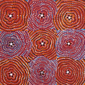 Aboriginal Artwork by Tamika Nangala Cook, Ngurlu Jukurrpa (Native Seed Dreaming), 30x30cm - ART ARK®