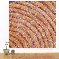 Aboriginal Artwork by Tanya Nungarrayi Collins, Watiya-warnu Jukurrpa (Seed Dreaming), 61x61cm