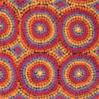 Aboriginal Artwork by Tasha Nampijinpa Collins, Ngapa Jukurrpa (Water Dreaming) - Puyurru, 30x30cm