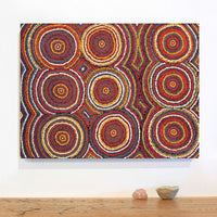 Aboriginal Artwork by Tasha Nampijinpa Collins, Ngapa Jukurrpa (Water Dreaming) - Puyurru, 61x46cm