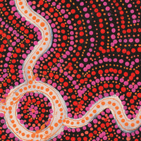 Aboriginal Artwork by Teranie Nangala Williams, Wanakiji Jukurrpa (Bush Tomato Dreaming), 30x30cm