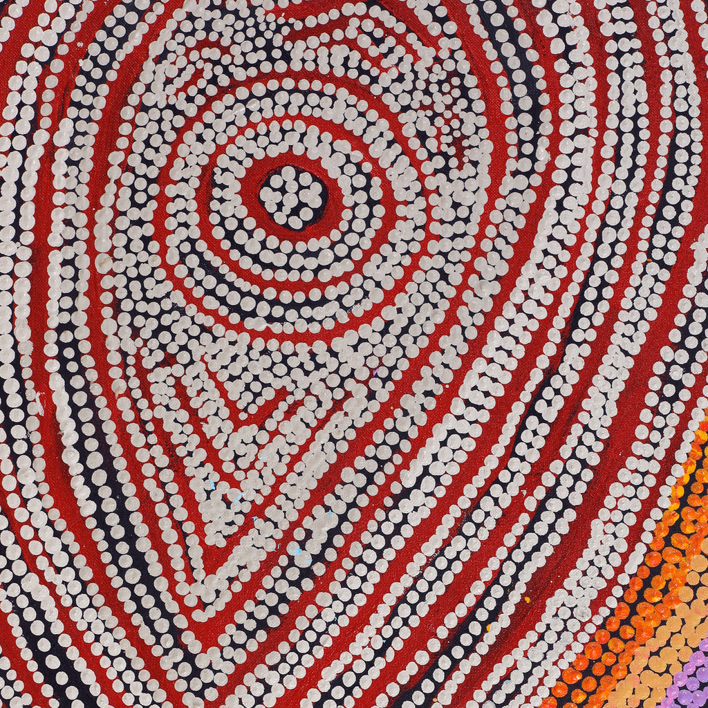 Aboriginal Artwork by Tess Napaljarri Ross, Warlukurlangu Jukurrpa (Fire country Dreaming), 183x91cm