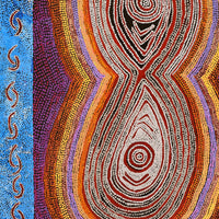 Aboriginal Artwork by Tess Napaljarri Ross, Warlukurlangu Jukurrpa (Fire country Dreaming), 183x91cm