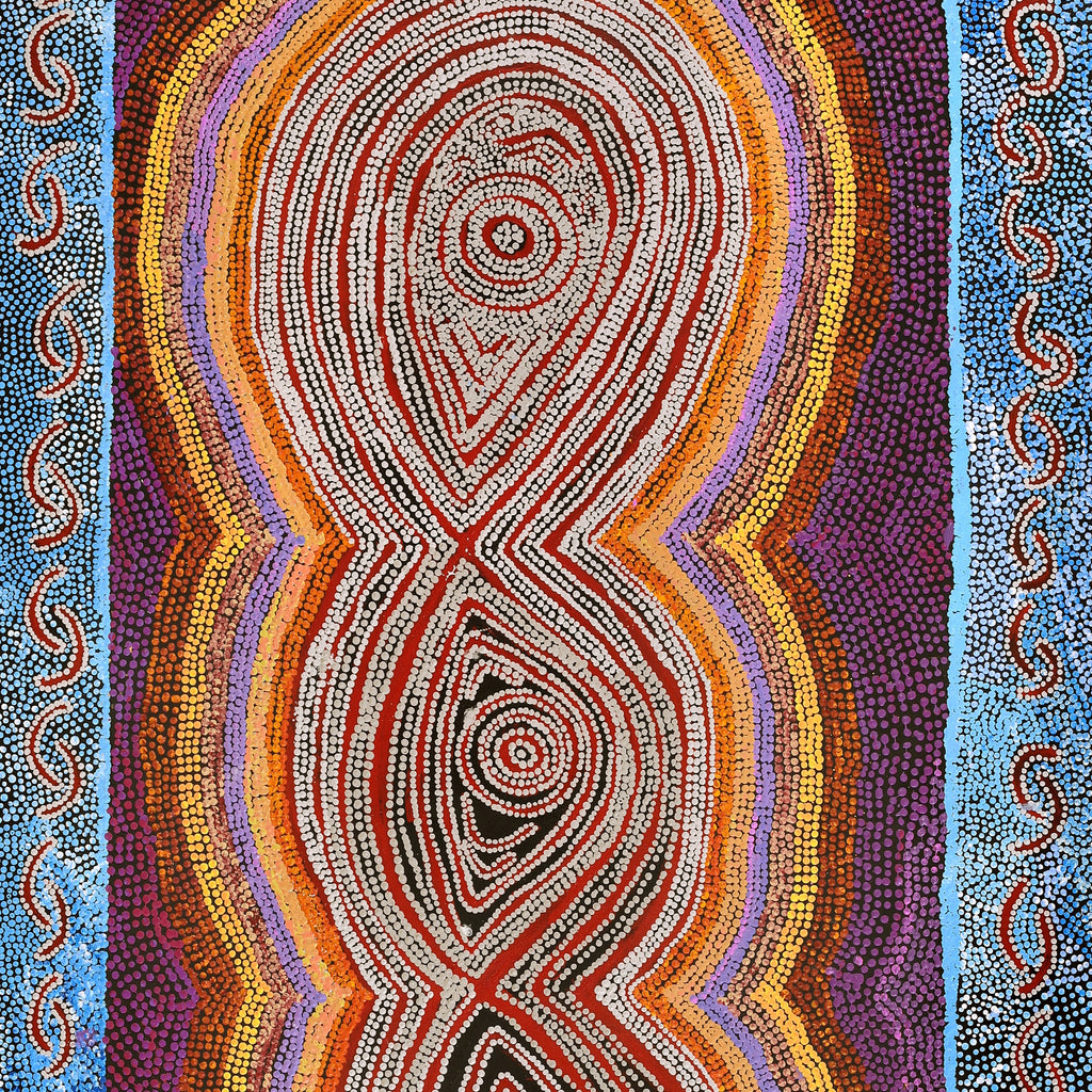 Aboriginal Artwork by Tess Napaljarri Ross, Warlukurlangu Jukurrpa (Fire country Dreaming), 183x91cm