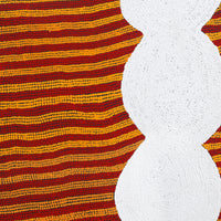 Aboriginal Artwork by Tess Napaljarri Ross, Warlukurlangu Jukurrpa (Fire country Dreaming), 107x107cm