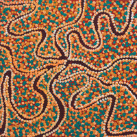 Aboriginal Artwork by Tess Napaljarri Ross, Wardapi Jukurrpa (Goanna Dreaming) - Yarripurlangu, 30x30cm