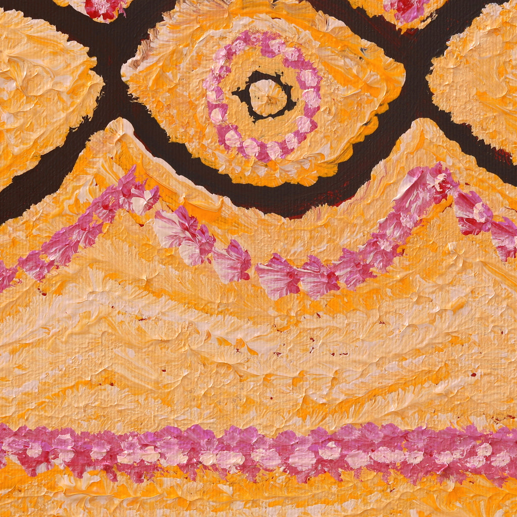 Aboriginal Artwork by Tess Napaljarri Ross, Wardapi Jukurrpa (Goanna Dreaming) - Yarripurlangu, 30x30cm - ART ARK®