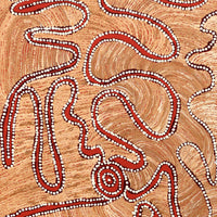 Aboriginal Artwork by Tess Napaljarri Ross, Wardapi Jukurrpa (Goanna Dreaming) - Yarripurlangu, 91x46cm
