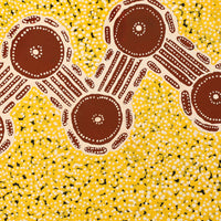 Aboriginal Artwork by Theresa Napurrurla Ross, Pamapardu Jukurrpa (Flying Ant Dreaming) - Warntungurru, 30x30cm