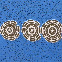 Aboriginal Artwork by Theresa Napurrurla Ross, Pamapardu Jukurrpa (Flying Ant Dreaming) - Warntungurru, 30x30cm