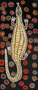 Aboriginal Artwork by Yamangara Thomas Murray, Wati Ngintaka Tjukurpa, 106x45cm - ART ARK®