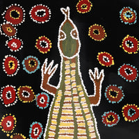 Aboriginal Artwork by Yamangara Thomas Murray, Wati Ngintaka Tjukurpa, 106x45cm