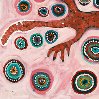 Aboriginal Artwork by Yamangara Thomas Murray, Wati Ngintaka Tjukurpa, 91x91cm