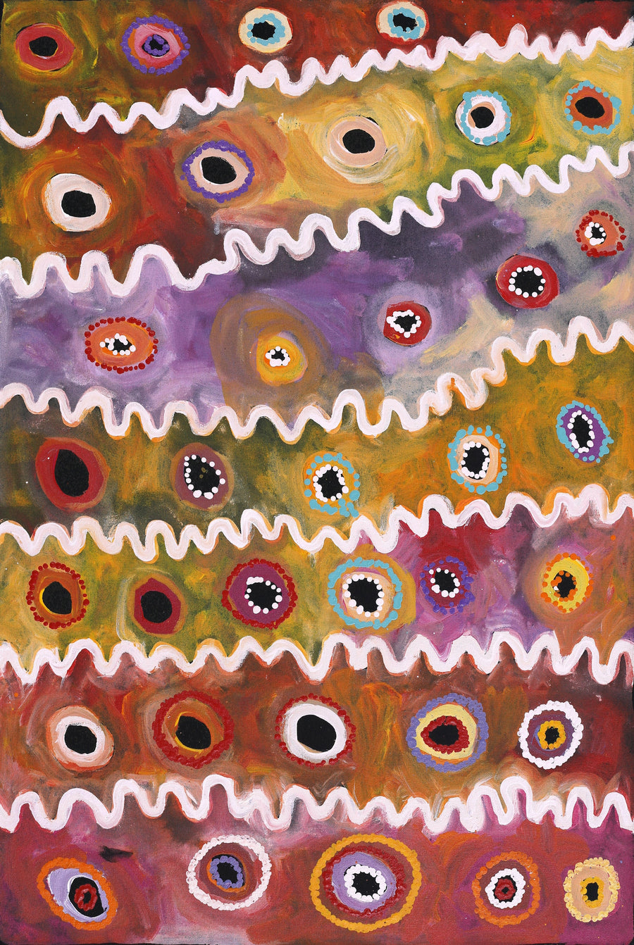 Aboriginal Artwork by Yamangara Thomas Murray, Ngayuku Ngurra, 91x61cm