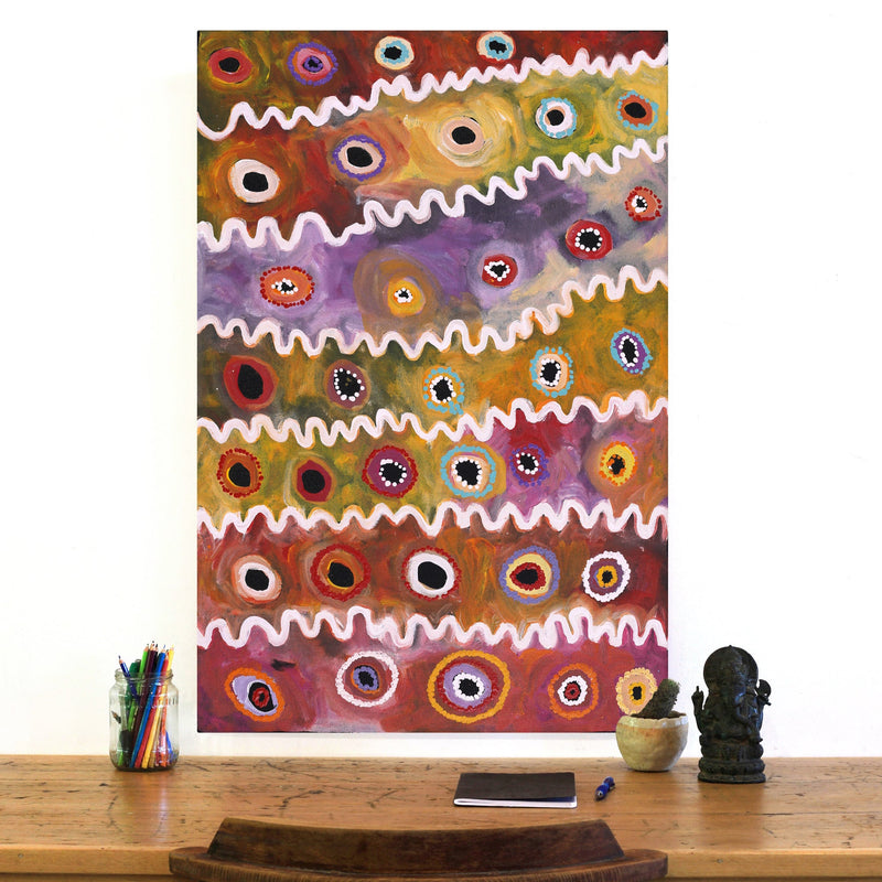 Aboriginal Artwork by Yamangara Thomas Murray, Ngayuku Ngurra, 91x61cm