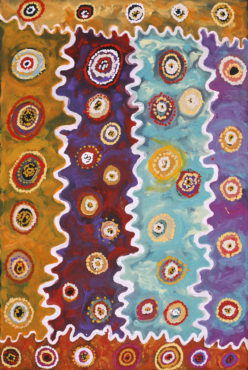 Aboriginal Art by Yamangara Thomas Murray, Ngayuku Ngurra, 91x61cm - ART ARK®