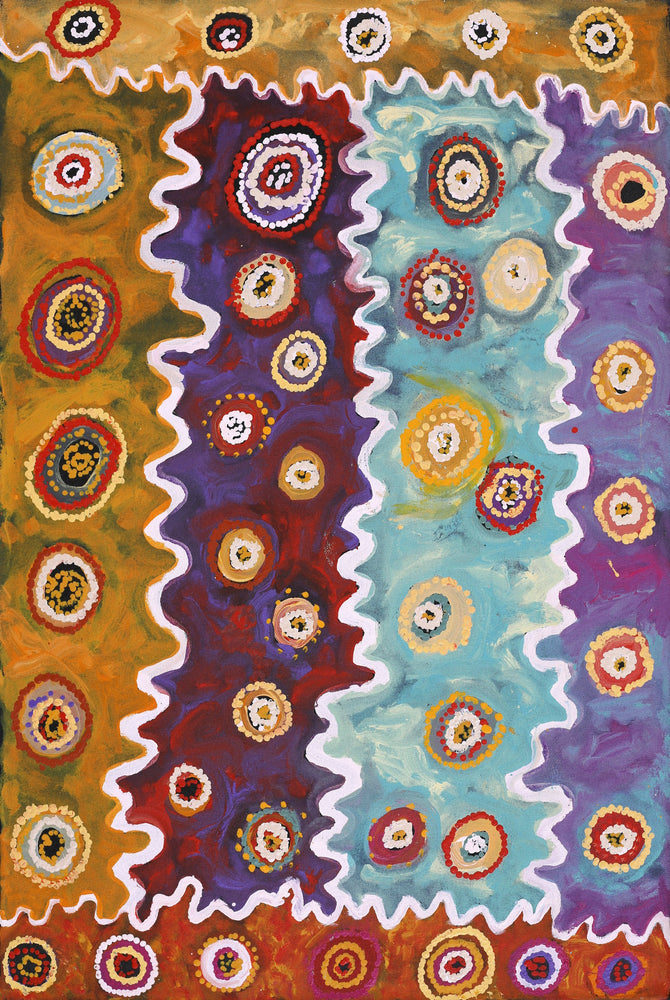 Aboriginal Artwork by Yamangara Thomas Murray, Ngayuku Ngurra, 91x61cm