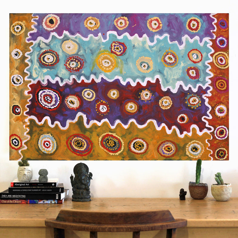 Aboriginal Artwork by Yamangara Thomas Murray, Ngayuku Ngurra, 91x61cm