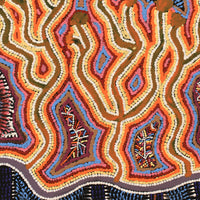 Aboriginal Artwork by Thomas Jangala Rice, Ngapa Jukurrpa (Water Dreaming) - Puyurru, 61x46cm