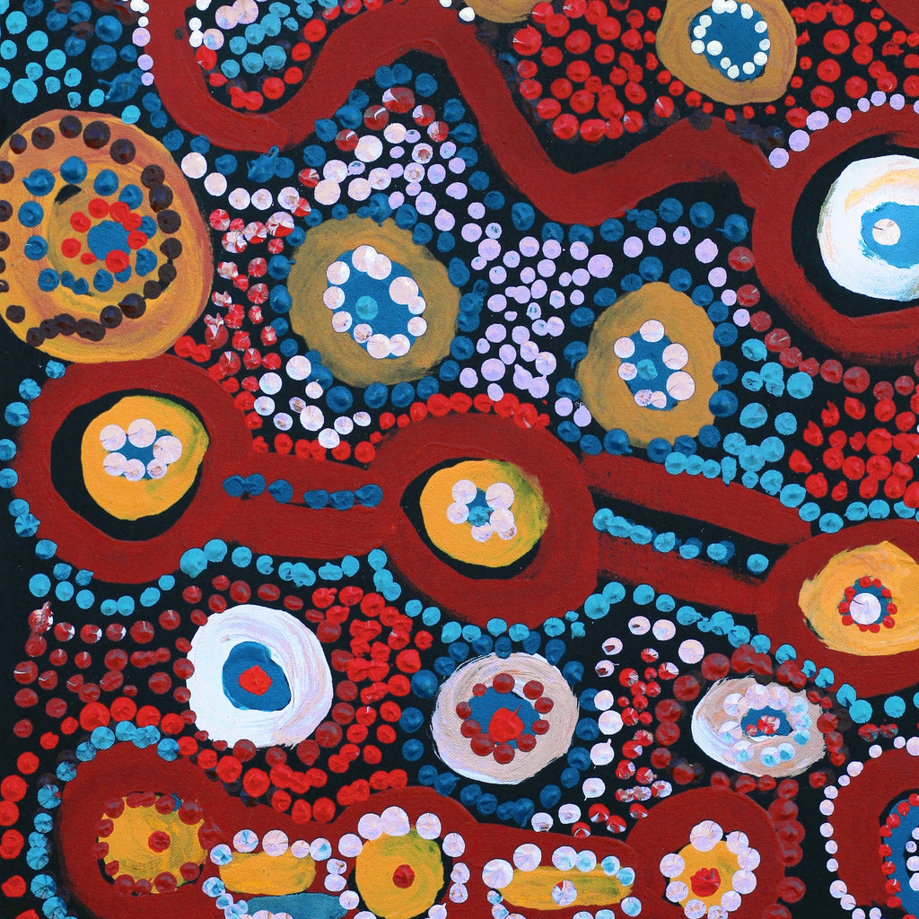 Aboriginal Artwork by Yamangara Thomas Murray, Ngayuku Ngurra, 60x60cm