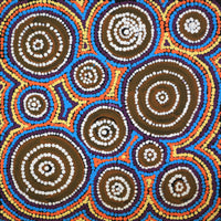 Aboriginal Artwork by Thompson Jangala Brown, Yumari Jukurrpa (Yumari Dreaming), 30x30cm