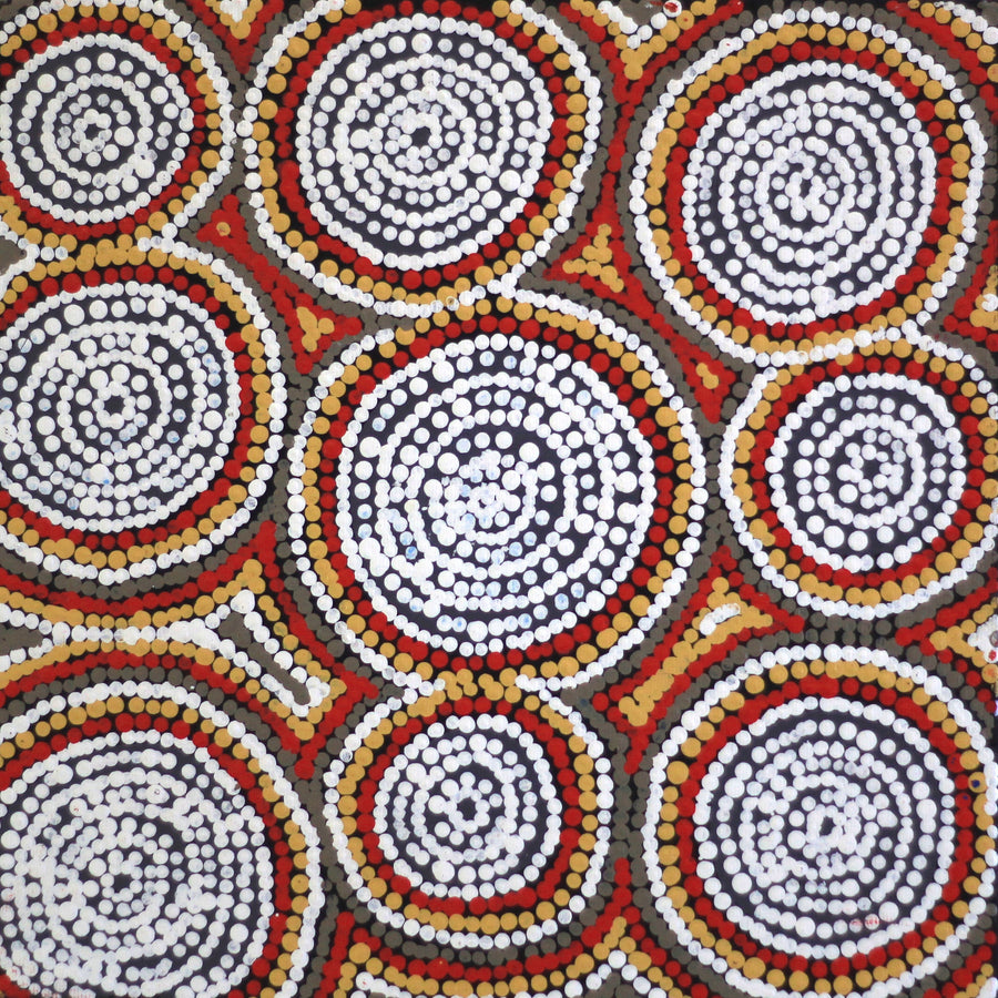Aboriginal Artwork by Thompson Jangala Brown, Yumari Jukurrpa (Yumari Dreaming), 30x30cm