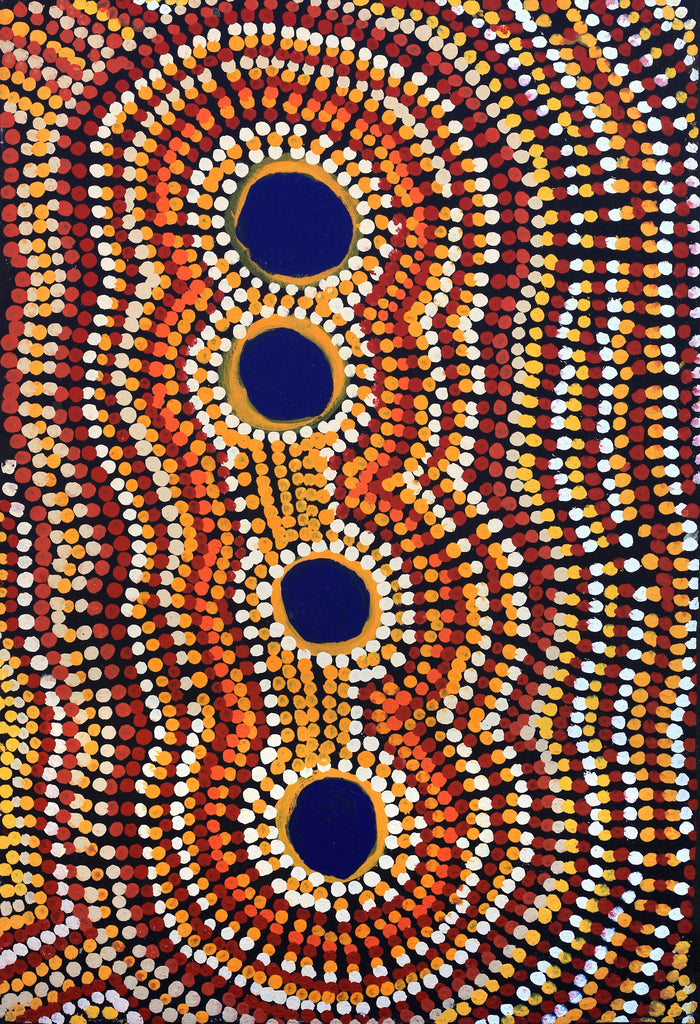 Aboriginal Art by Tilly Napaltjarri, Dog Tjukurrpa, 86x71cm - ART ARK®