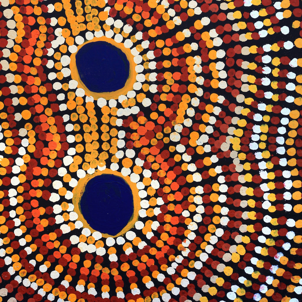 Aboriginal Artwork by Tilly Napaltjarri, Dog Tjukurrpa, 86x71cm