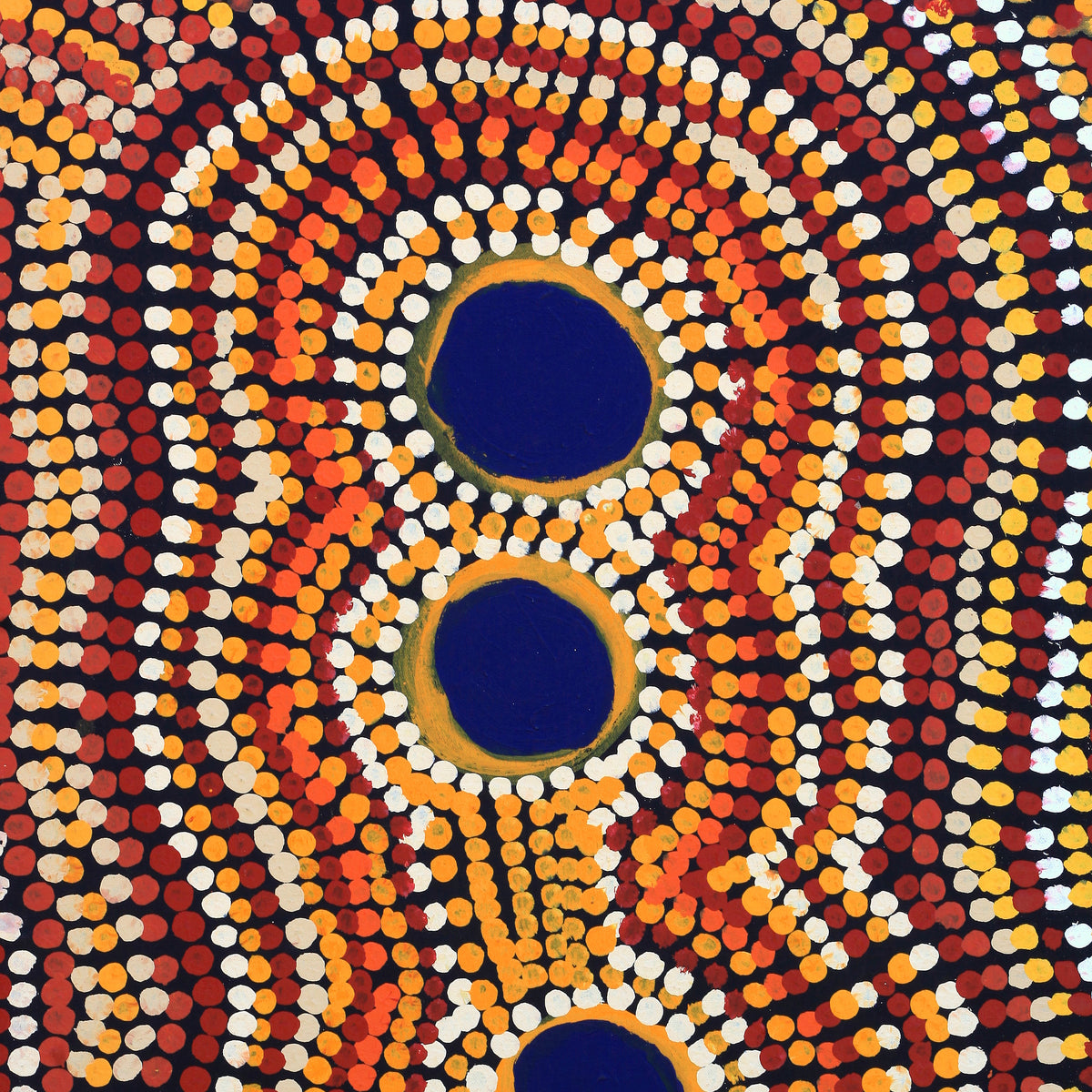 Aboriginal Artwork by Tilly Napaltjarri, Dog Tjukurrpa, 86x71cm