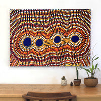 Aboriginal Artwork by Tilly Napaltjarri, Dog Tjukurrpa, 86x71cm