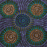 Aboriginal Artwork by Tina Napangardi Martin, Jinti-parnta Jukurrpa, 30x30cm