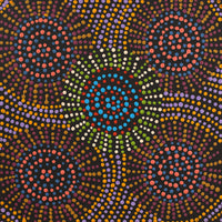 Aboriginal Artwork by Tina Napangardi Martin, Jinti-parnta Jukurrpa, 30x30cm