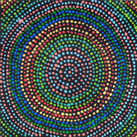 Aboriginal Artwork by Tina Napangardi Martin, Jinti-parnta Jukurrpa, 30x30cm