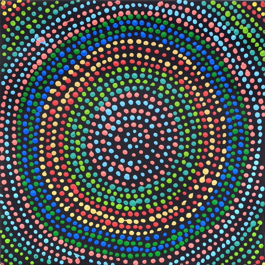 Aboriginal Artwork by Tina Napangardi Martin, Jinti-parnta Jukurrpa, 30x30cm