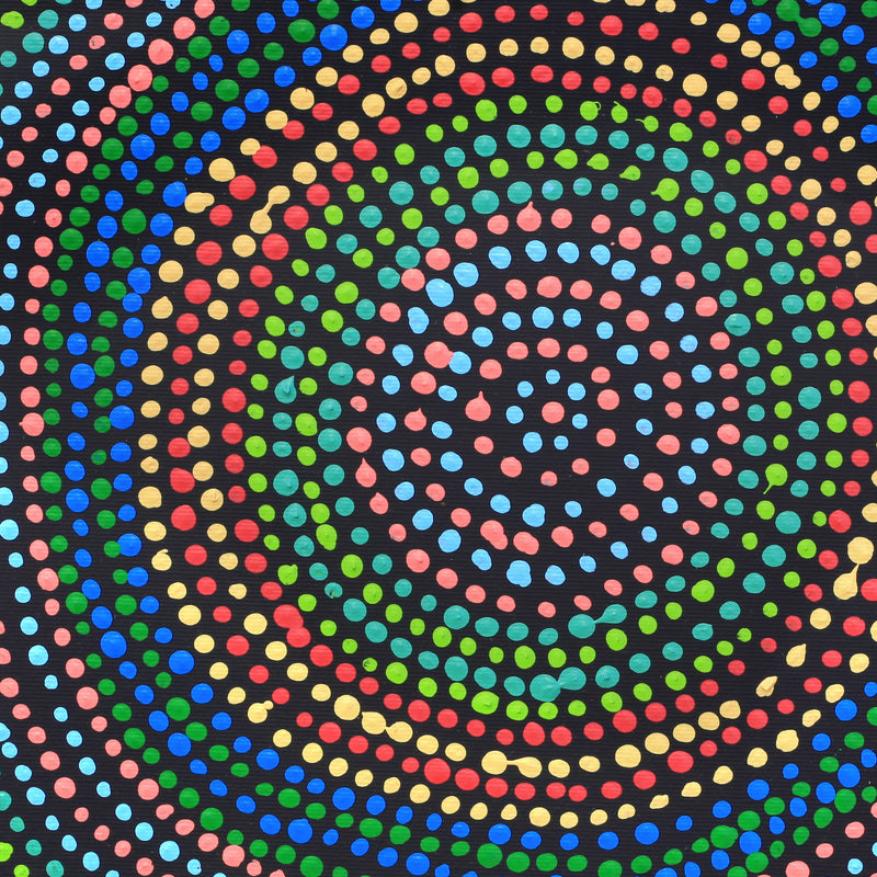 Aboriginal Artwork by Tina Napangardi Martin, Jinti-parnta Jukurrpa, 30x30cm