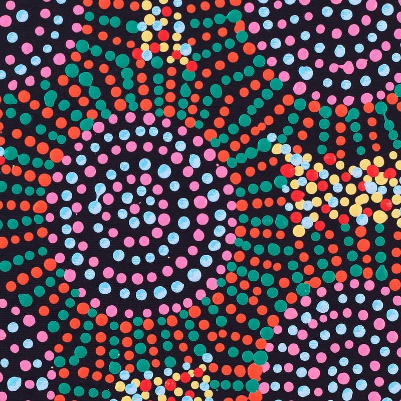 Aboriginal Artwork by Tina Napangardi Martin, Jinti-parnta Jukurrpa, 30x30cm