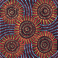 Aboriginal Artwork by Tina Napangardi Martin, Jinti-parnta Jukurrpa, 30x30cm