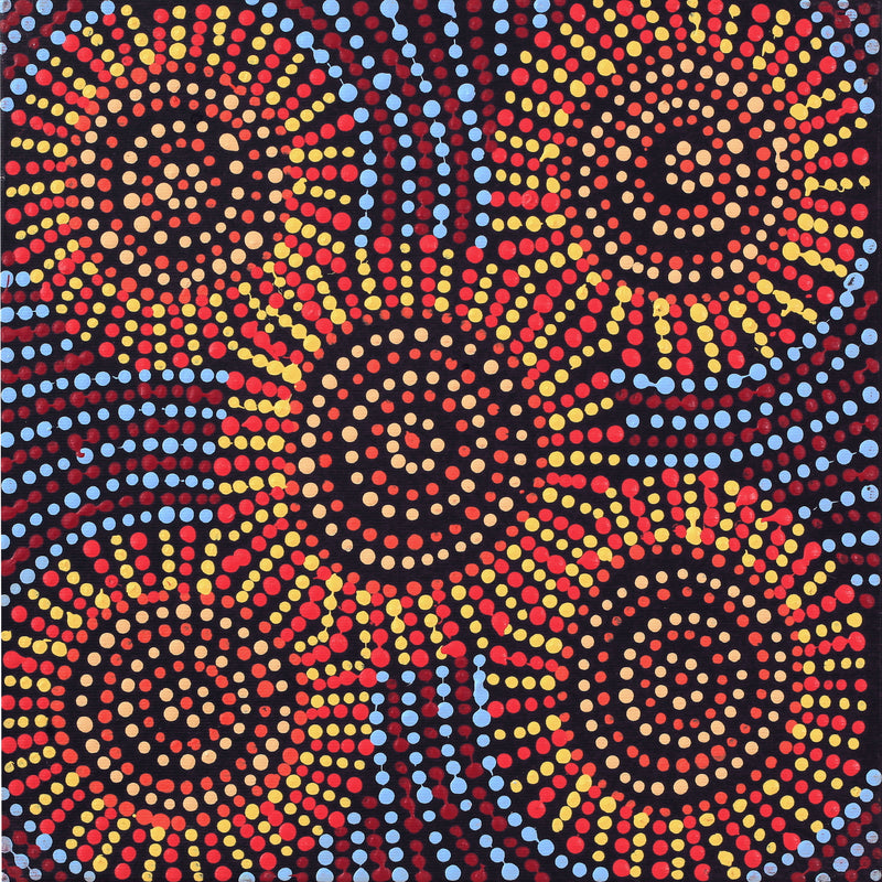 Aboriginal Artwork by Tina Napangardi Martin, Jinti-parnta Jukurrpa, 30x30cm