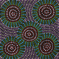 Aboriginal Artwork by Tina Napangardi Martin, Jinti-parnta Jukurrpa, 30x30cm