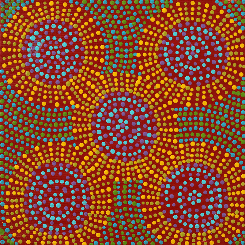Aboriginal Artwork by Tina Napangardi Martin, Jinti-parnta Jukurrpa, 30x30cm