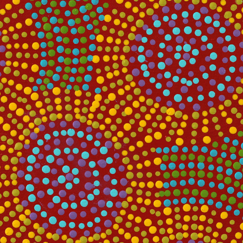Aboriginal Artwork by Tina Napangardi Martin, Jinti-parnta Jukurrpa, 30x30cm