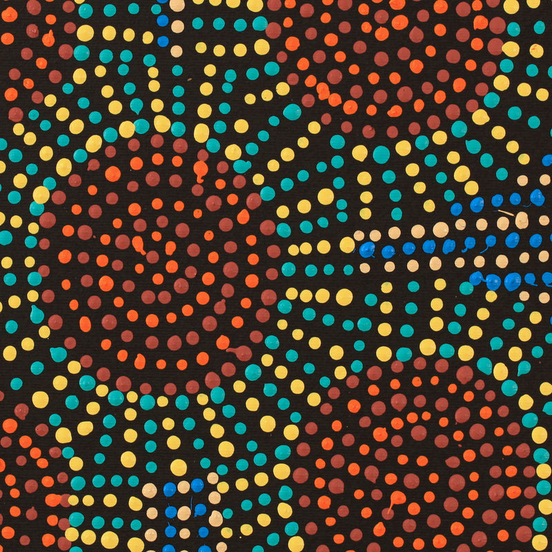 Aboriginal Artwork by Tina Napangardi Martin, Jinti-parnta Jukurrpa, 30x30cm