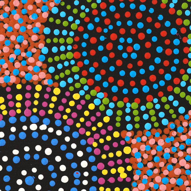 Aboriginal Artwork by Tina Napangardi Martin, Jinti-parnta Jukurrpa, 30x30cm