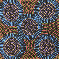 Aboriginal Artwork by Tina Napangardi Martin, Jinti-parnta Jukurrpa, 30x30cm