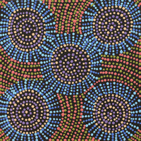 Aboriginal Art by Tina Napangardi Martin, Jinti-parnta Jukurrpa, 30x30cm - ART ARK®