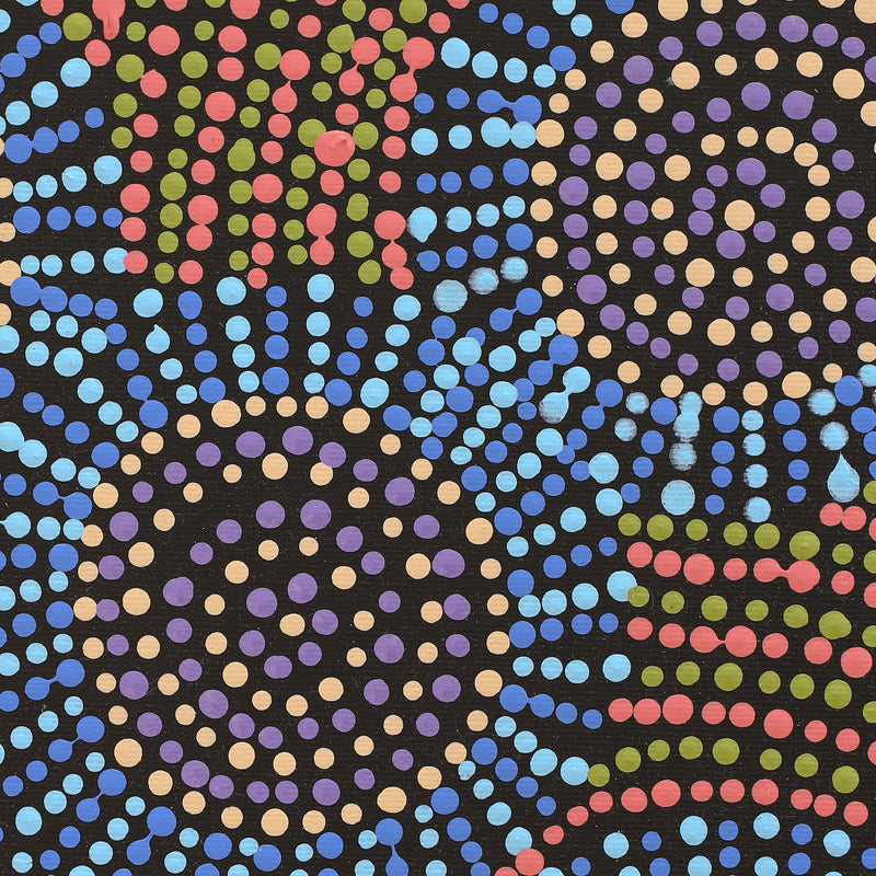 Aboriginal Artwork by Tina Napangardi Martin, Jinti-parnta Jukurrpa, 30x30cm