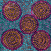 Aboriginal Artwork by Tina Napangardi Martin, Jinti-parnta Jukurrpa, 30x30cm