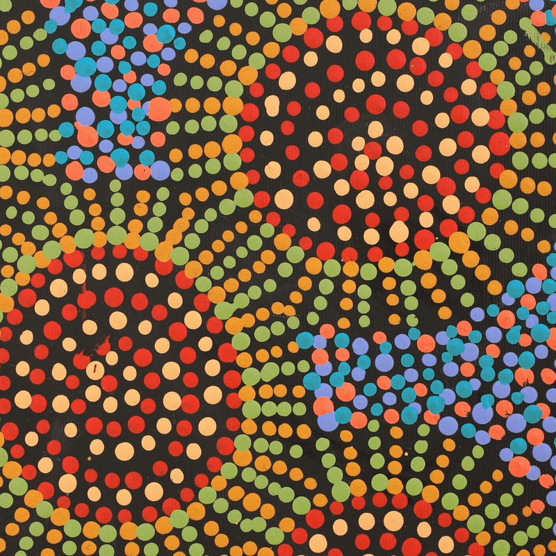 Aboriginal Artwork by Tina Napangardi Martin, Jinti-parnta Jukurrpa, 30x30cm