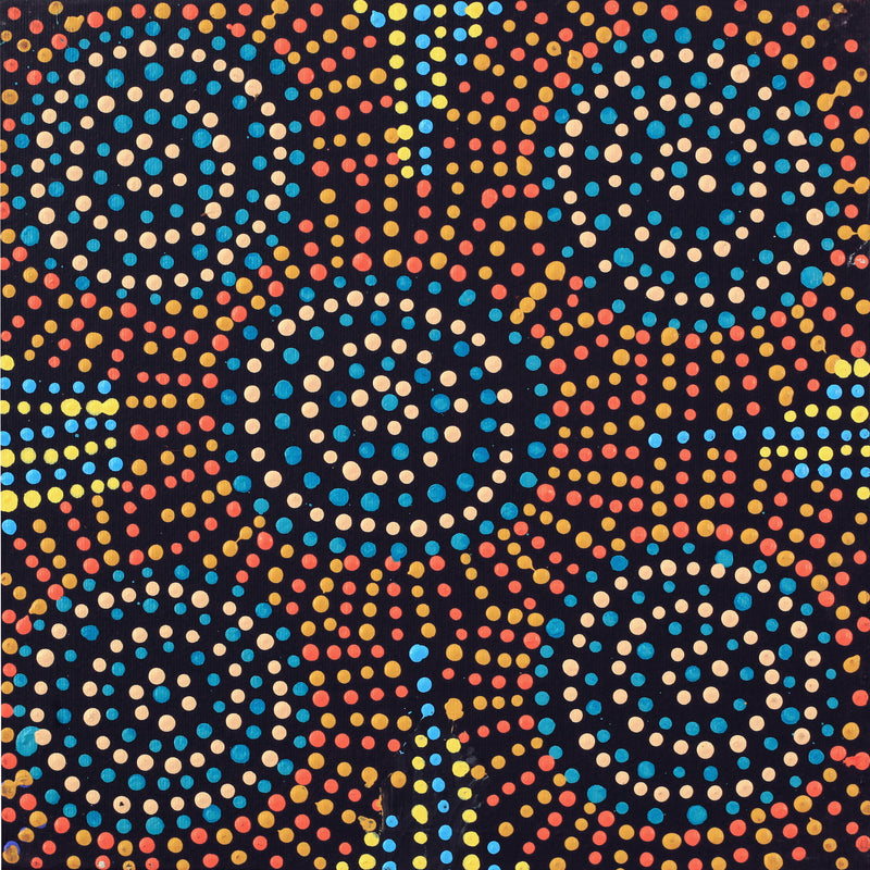 Aboriginal Artwork by Tina Napangardi Martin, Jinti-parnta Jukurrpa, 30x30cm