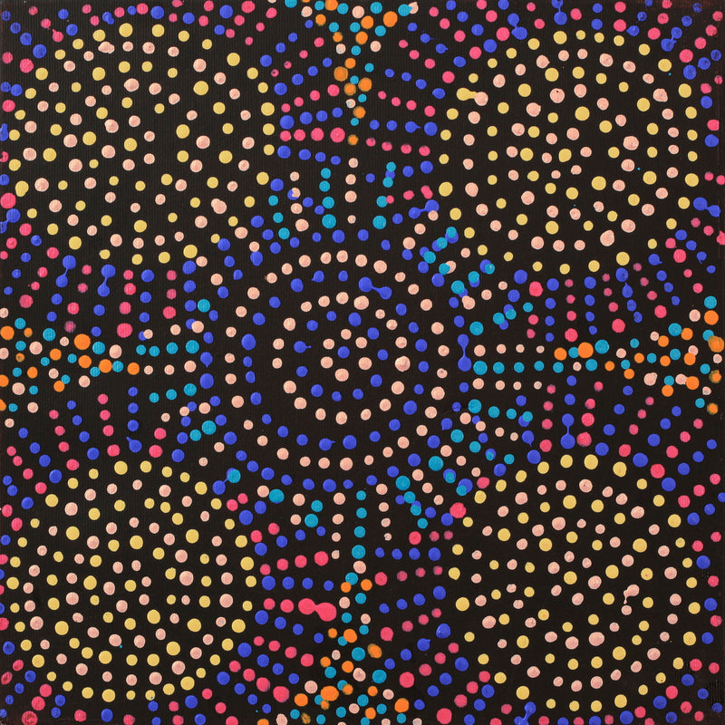 Aboriginal Artwork by Tina Napangardi Martin, Jinti-parnta Jukurrpa, 30x30cm